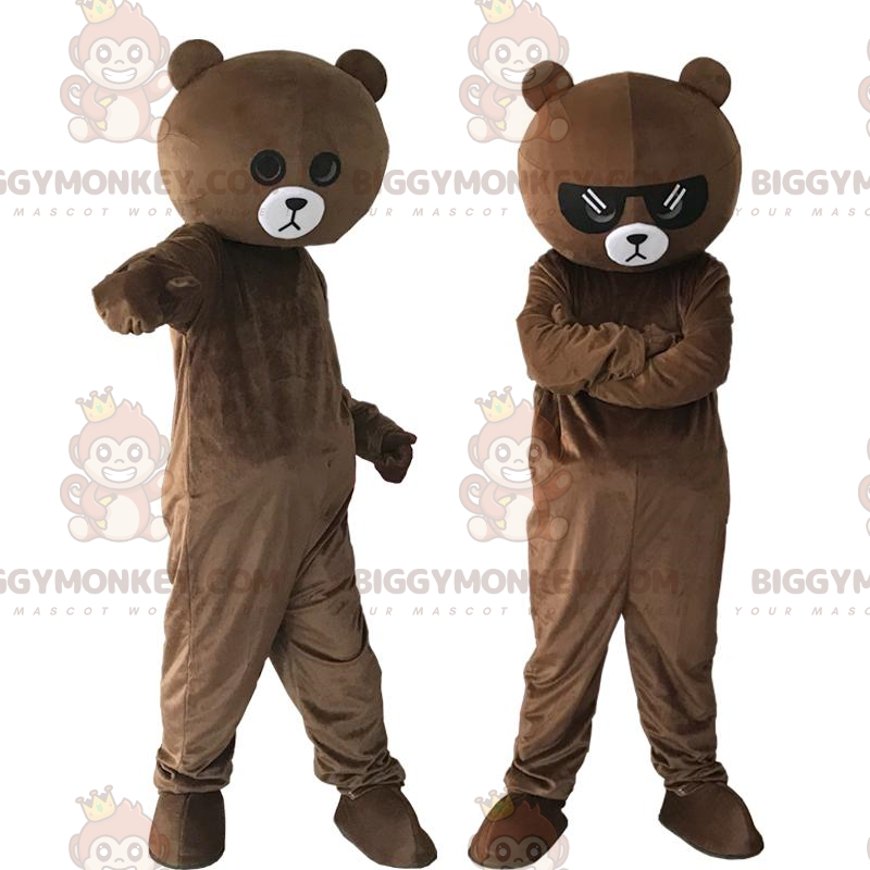 2 kostýmy hnědého medvídka, kostýmy medvídka – Biggymonkey.com