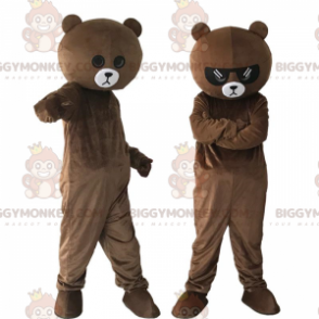 2 brown teddy bear costumes, teddy bear costumes –