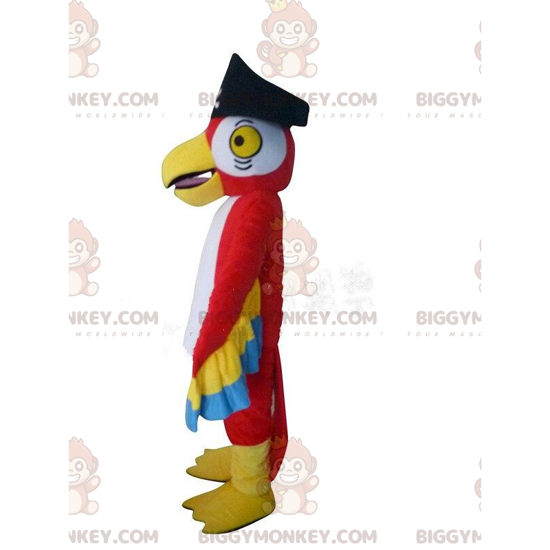 Rød papegøjekostume, med pirathat - Biggymonkey.com