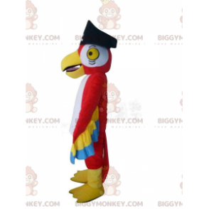 Disfraz de loro rojo, con sombrero de pirata - Biggymonkey.com