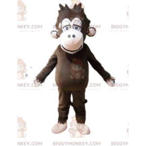 Déguisement de singe marron à l'air ébouriffé, costume de singe