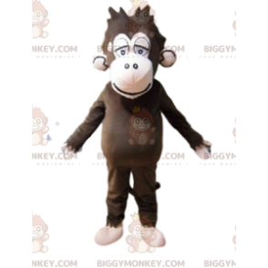 Déguisement de singe marron à l'air ébouriffé, costume de singe