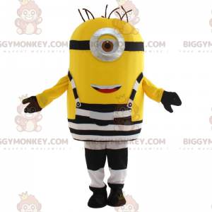 Minions-Kostüm in schwarz-weißen Overalls - Biggymonkey.com