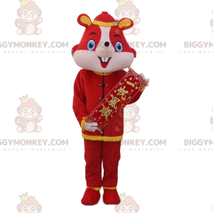Costume da topo rosso, costume asiatico - Biggymonkey.com