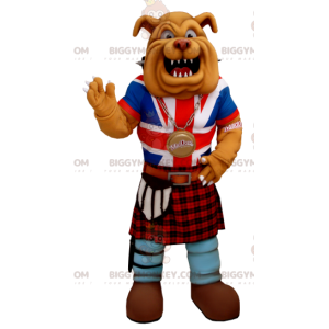 Costume da mascotte Bulldog BIGGYMONKEY™ vestito con abito