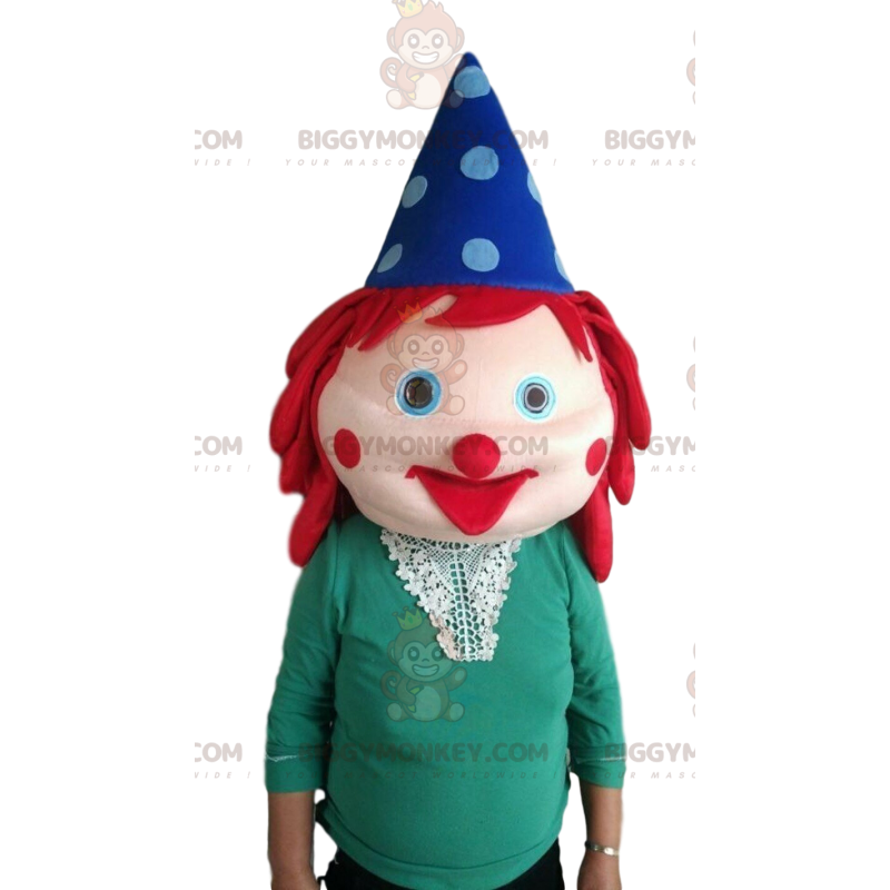 Giant clown head with red hair and a hat – Biggymonkey.com