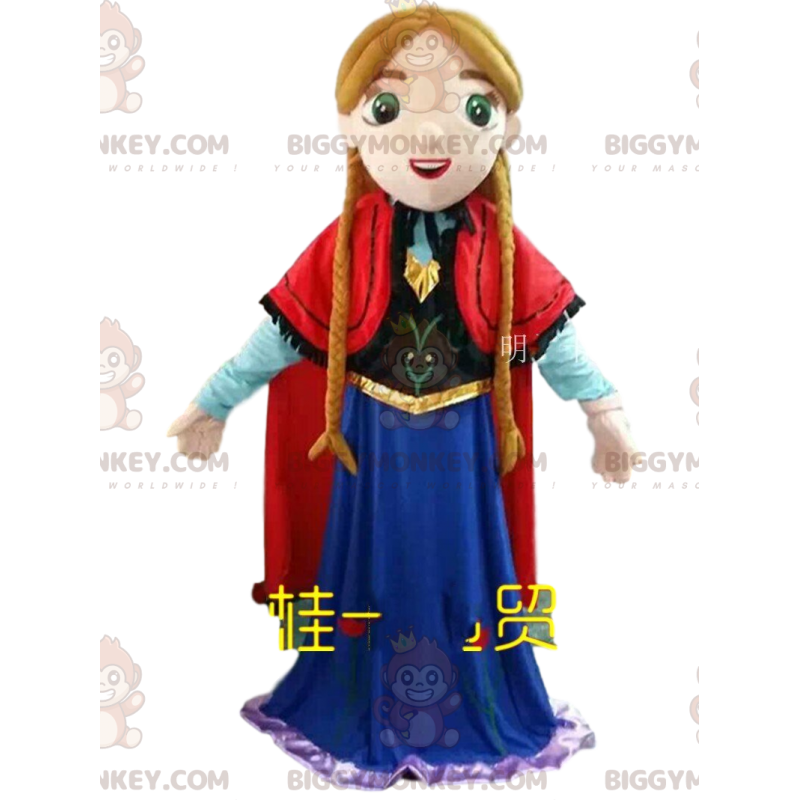 Prinzessin Anna BIGGYMONKEY™ Maskottchenkostüm aus „Frozen“ -