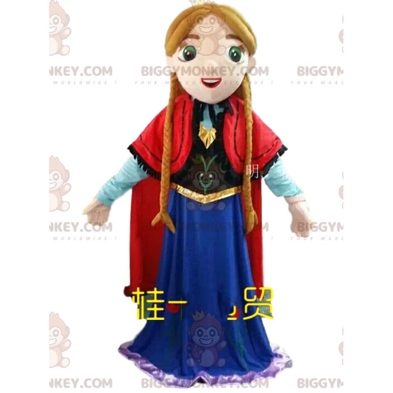 Traje de mascote da princesa Anna BIGGYMONKEY™ de "Frozen" –