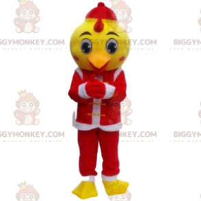 Costume de mascotte BIGGYMONKEY™ de canari habillé en tenue de