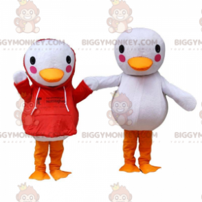 Giant white duck costumes, 2 duck costumes – Biggymonkey.com
