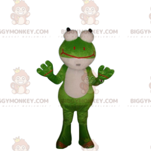 Green and white frog costume with googly eyes - Biggymonkey.com