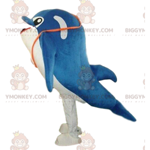 Blauw en wit dolfijnkostuum, dolfijnkostuum - Biggymonkey.com