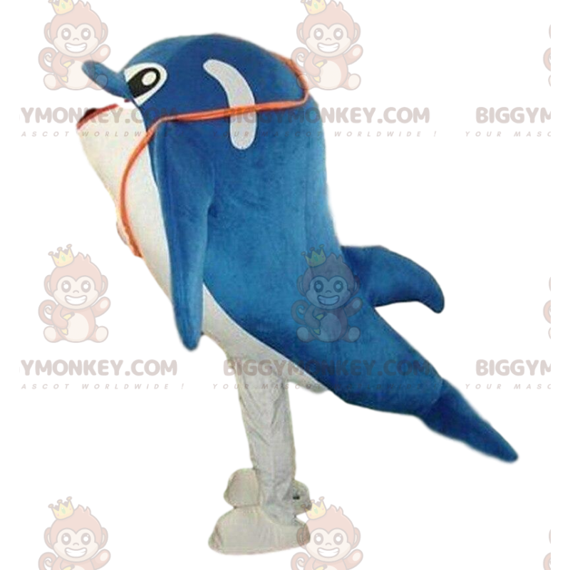 Modrý a bílý kostým delfína, kostým delfína – Biggymonkey.com