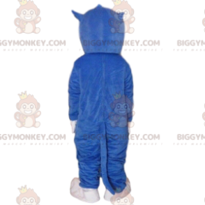 Costume da gatto blu e bianco, costume da gatto peluche -