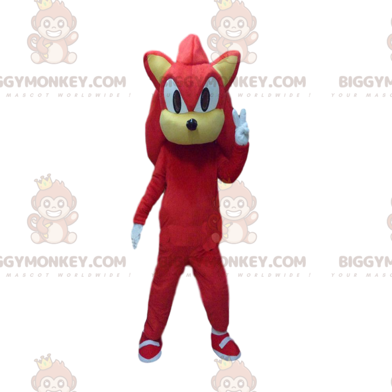 BIGGYMONKEY™ maskotkostume af Knuckles, berømt karakter i Sonic