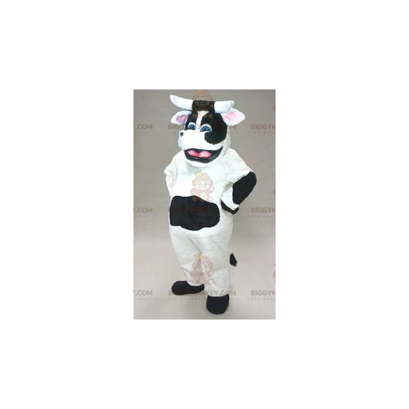 Μαύρο και άσπρο αγελάδα μασκότ BIGGYMONKEY™ - Biggymonkey.com