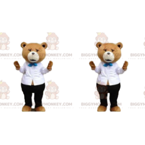 BIGGYMONKEY™ maskotdräkt av Ted, den berömda nallebjörnen från