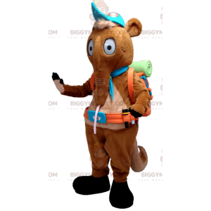 Disfraz de mascota de oso hormiguero de tapir marrón