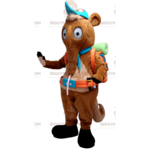 Bruin Tapir Miereneter BIGGYMONKEY™ mascottekostuum met rugzak