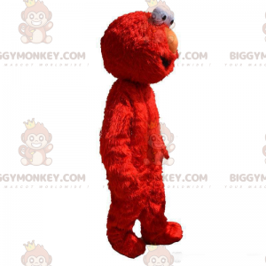 BIGGYMONKEY™ Elmo maskotkostume, det berømte røde monster fra
