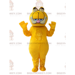 Förklädnad av Garfield, berömd tecknad orange katt -
