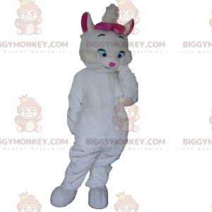Costume de mascotte BIGGYMONKEY™ de Marie, le chaton blanc dans