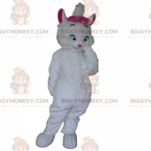 Traje de mascote BIGGYMONKEY™ de Marie, a famosa gatinha branca