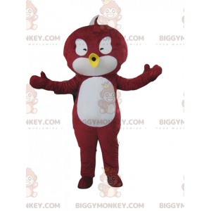 Fantasia de mascote de pássaro vermelho e branco BIGGYMONKEY™ –