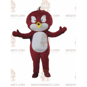 Rot-weißer Vogel BIGGYMONKEY™ Maskottchen-Kostüm -