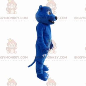 Traje de pantera azul gigante, traje de felino azul –