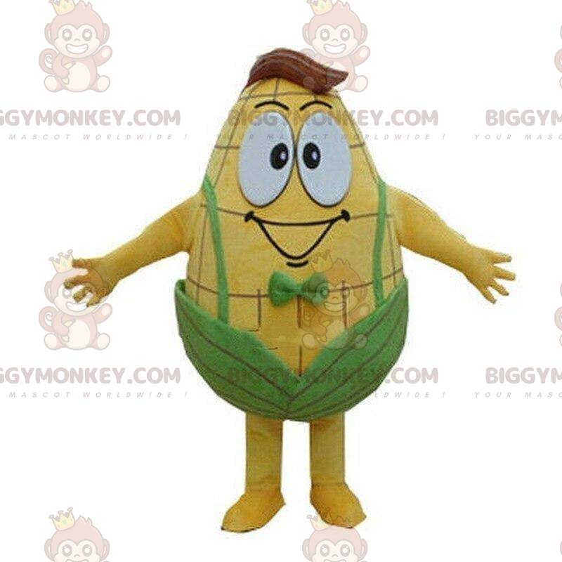 Jätte leende majskolv BIGGYMONKEY™ maskotdräkt, majsdräkt -