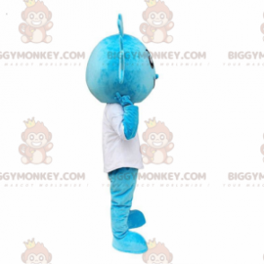 Costume da mascotte drago blu BIGGYMONKEY™, costume da creatura