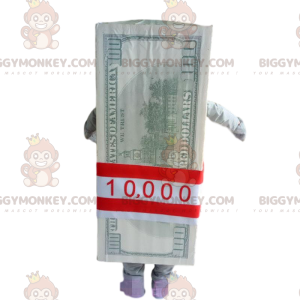 Costume de mascotte BIGGYMONKEY™ de liasse de billets de 100