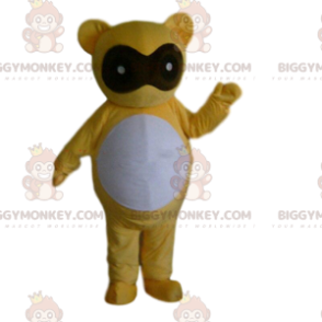 Geel teddybeerkostuum met blinddoek - Biggymonkey.com