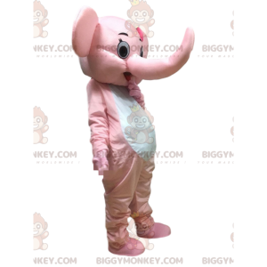 Rosa Elefant-Kostüm, Dickhäuter BIGGYMONKEY™ Maskottchen-Kostüm