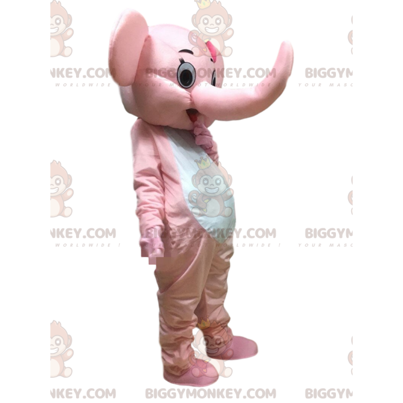 Pink elefantkostume, Pachyderm BIGGYMONKEY™ maskotkostume -