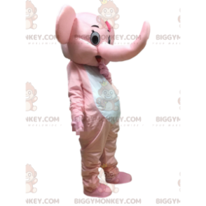 Pink Elephant Costume, Pachyderm BIGGYMONKEY™ Mascot Costume –