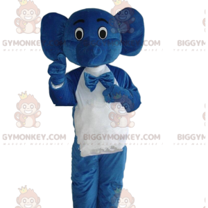 Tjenertøj Blå Elefantkostume, Tjener BIGGYMONKEY™ maskotkostume