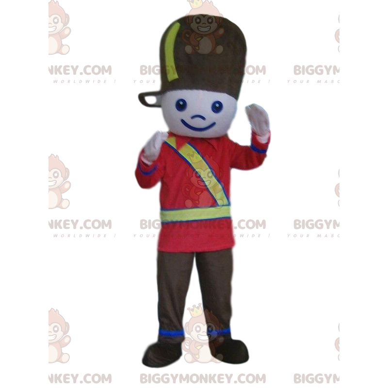 Soldier BIGGYMONKEY™ Mascot Costume, Boy in Black and Red