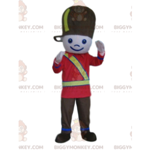 Traje de mascote de soldado BIGGYMONKEY™, menino de uniforme de