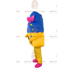 Giant Ice Cream Pot BIGGYMONKEY™ Mascot Costume, Colorful Ice