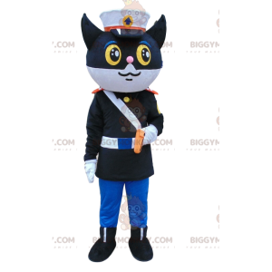 Police Cat BIGGYMONKEY™ maskot kostume, konstabel kostume -
