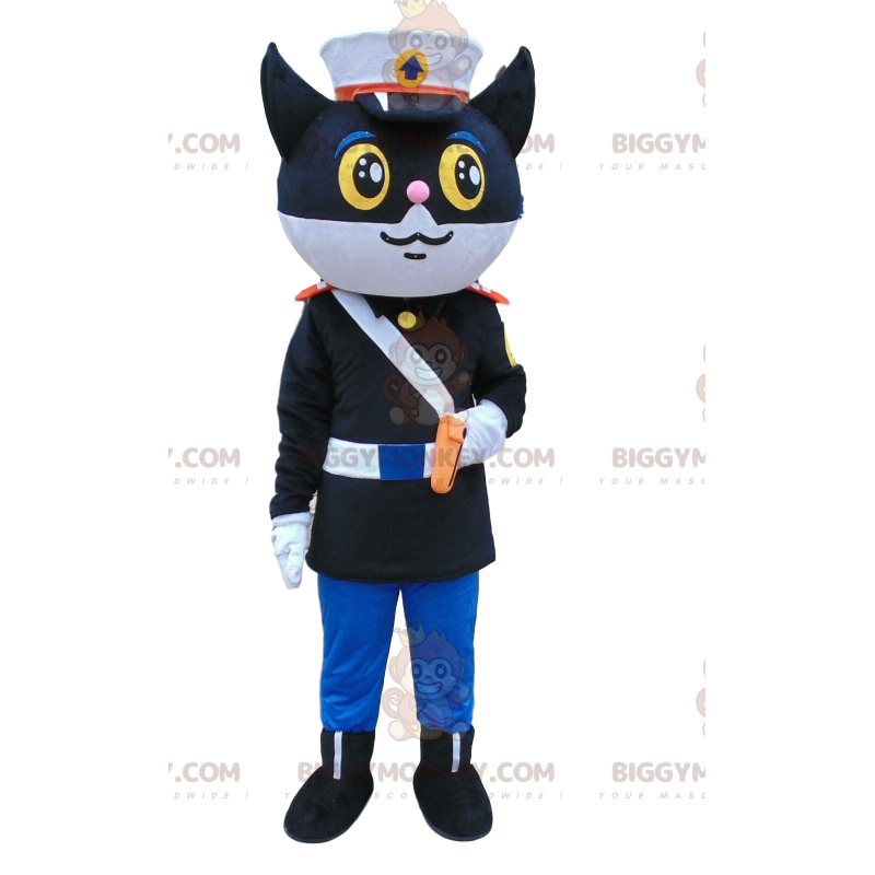 Police Cat BIGGYMONKEY™ maskot kostume, konstabel kostume -