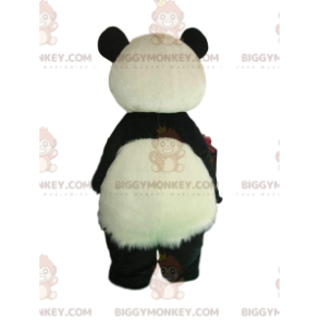 Black and white panda costume with hairy belly – Biggymonkey.com