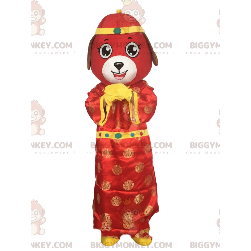 Déguisement de chien rouge, costume asiatique, de signe chinois