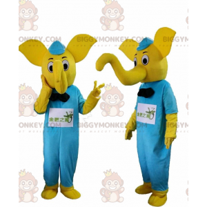 Costume da elefante giallo con vestito blu - Biggymonkey.com