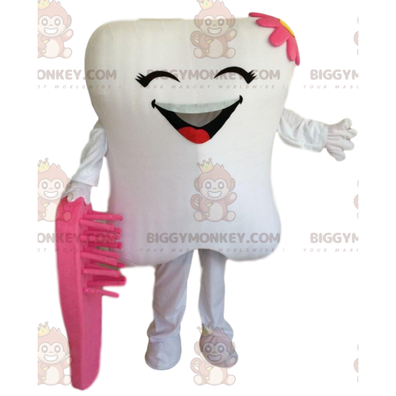 Disfraz de mascota gigante de dientes blancos BIGGYMONKEY™