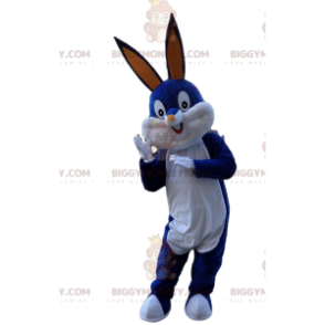 Disfraz de mascota Bugs Bunny azul y blanco BIGGYMONKEY™