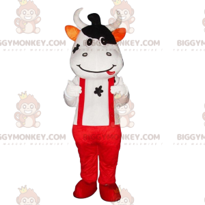 Ko kostume med seler og røde bukser - Biggymonkey.com