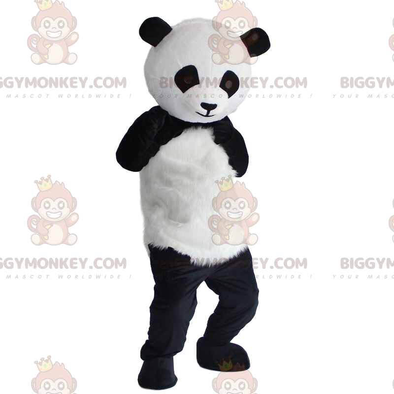 Schwarz-Weiß-Panda-Kostüm, Plüsch-Panda-Kostüm - Biggymonkey.com